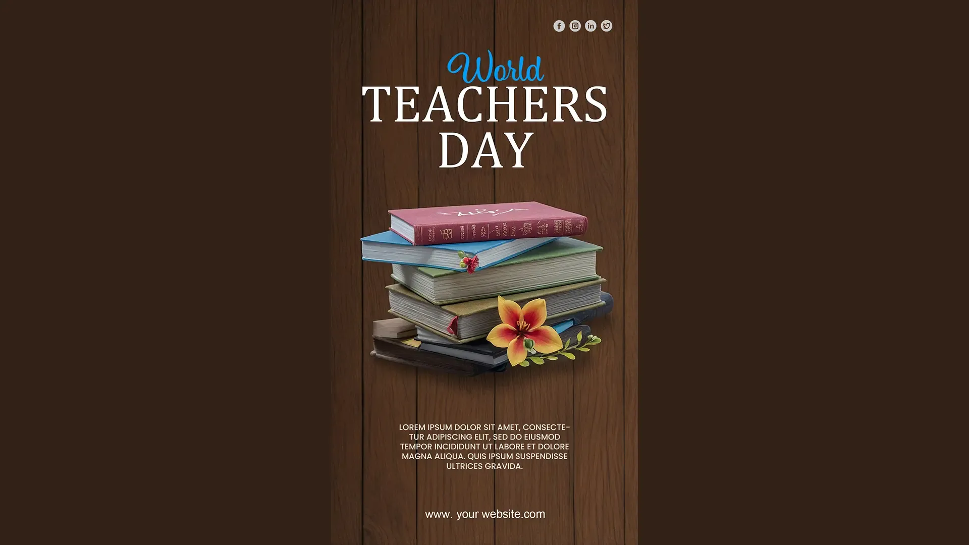 Classic Knowledge World Teachers Day Instagram Story PSD